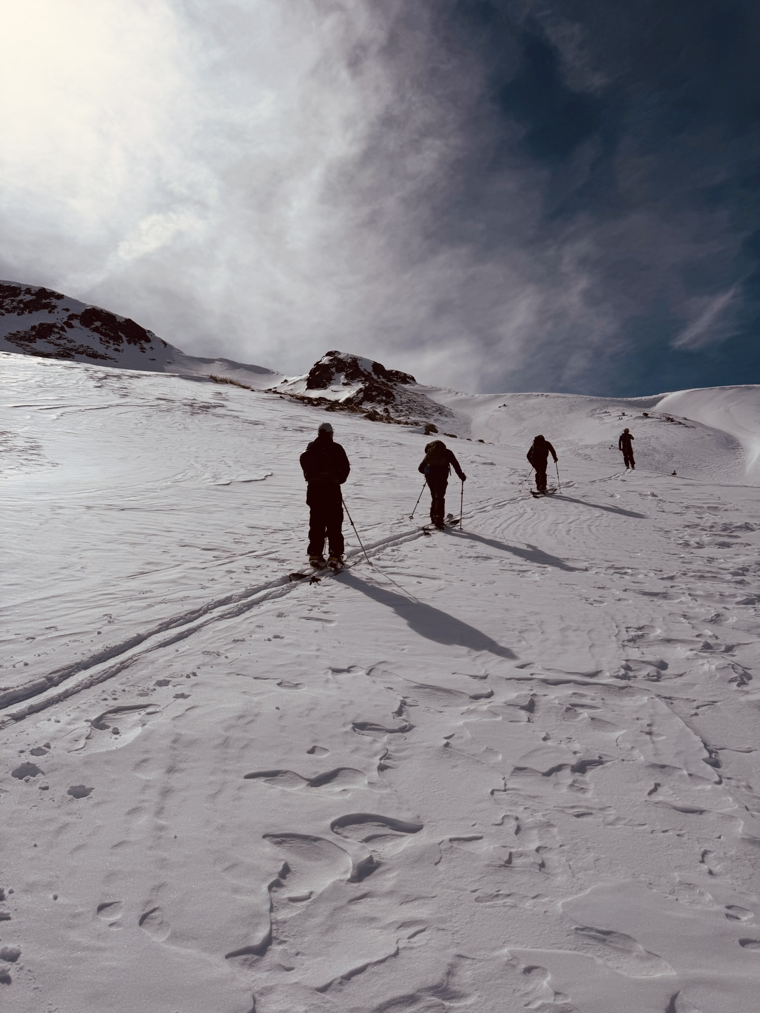 The Velocity crew in the backcountry